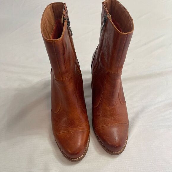 Antelope Brown Leather Boots Size Euro 37 US 7 - Picture 2 of 11